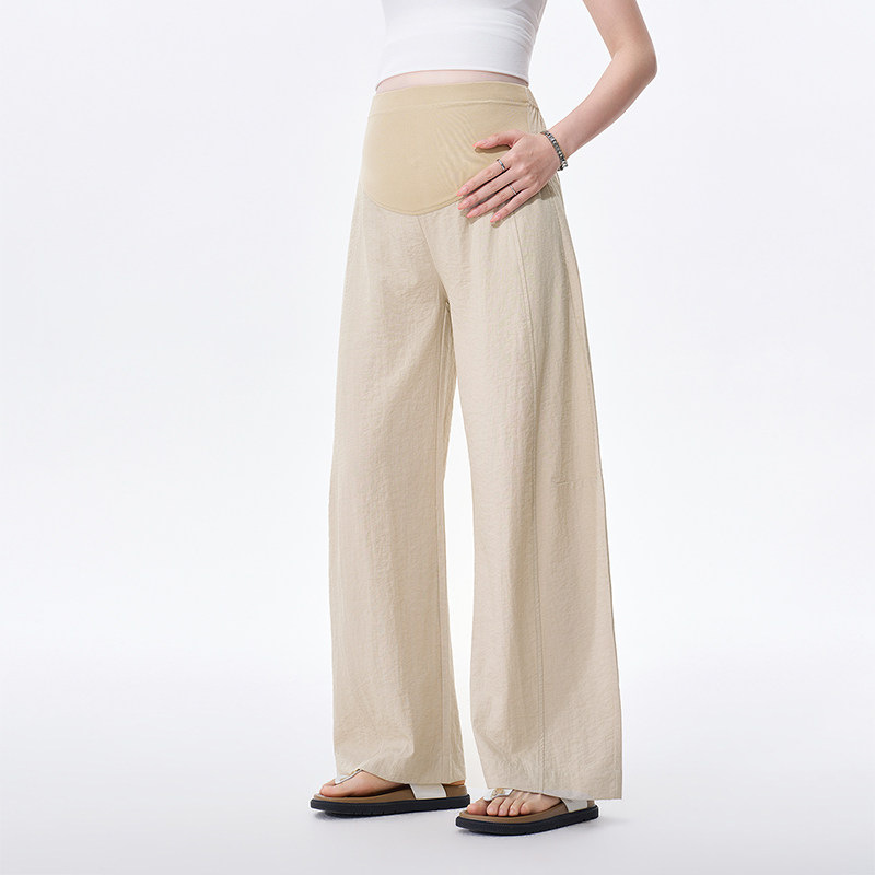 Masanon Maternity Pants, Summer Thin Style, Suitable for Petite Women, Non-Tight on the Belly during Pregnancy, Tencel Linen Curved Pants, Summer Wear, Suitable for Outerwear Masanon Maternity Pants, Summer Thin Style, Suitable for Petite Women, Non-Tight on the Belly during Pregnancy, Tencel Linen Curved Pants, Summer Wear, Suitable for Outerwear