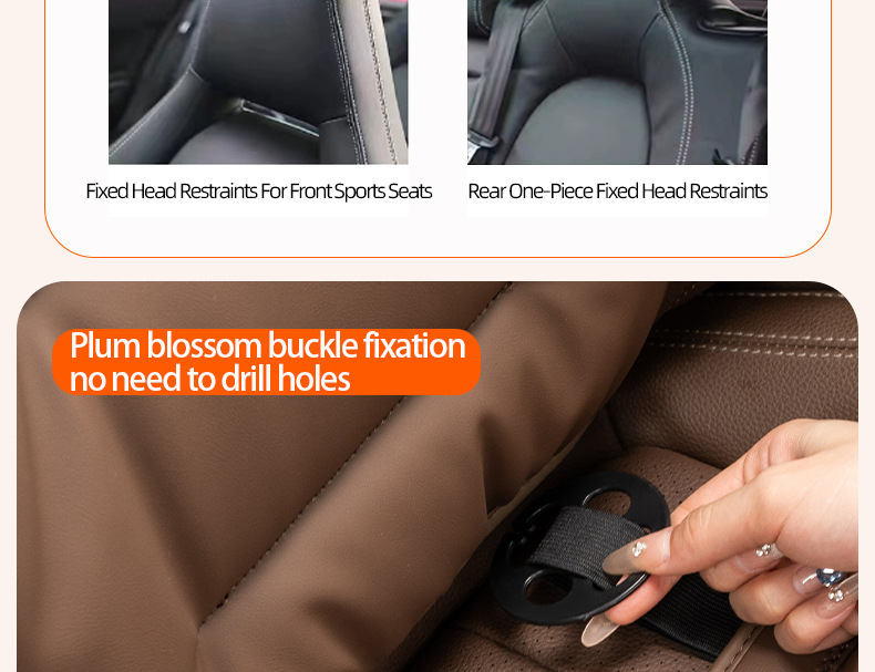 Cross-Border Popular Car Seat Cushion, Breathable Nappa Leather Seat Pad, Soft and Comfortable for All Seasons, Size Three