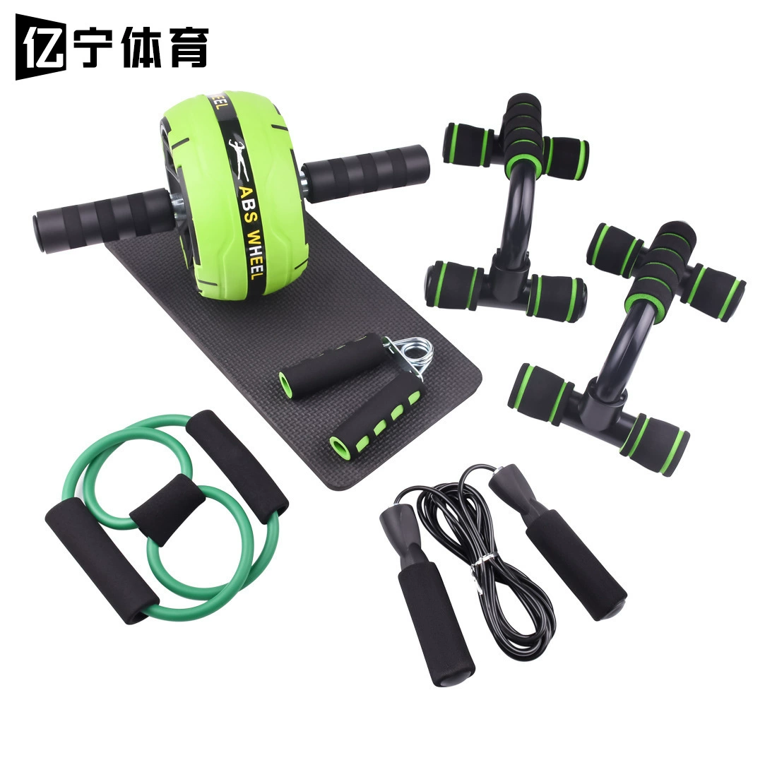 Костюм с одним колесом для брюшного пресса, домашний фитнес, кронштейн для пуш-ап, колесо для мышц живота, костюм из семи частей