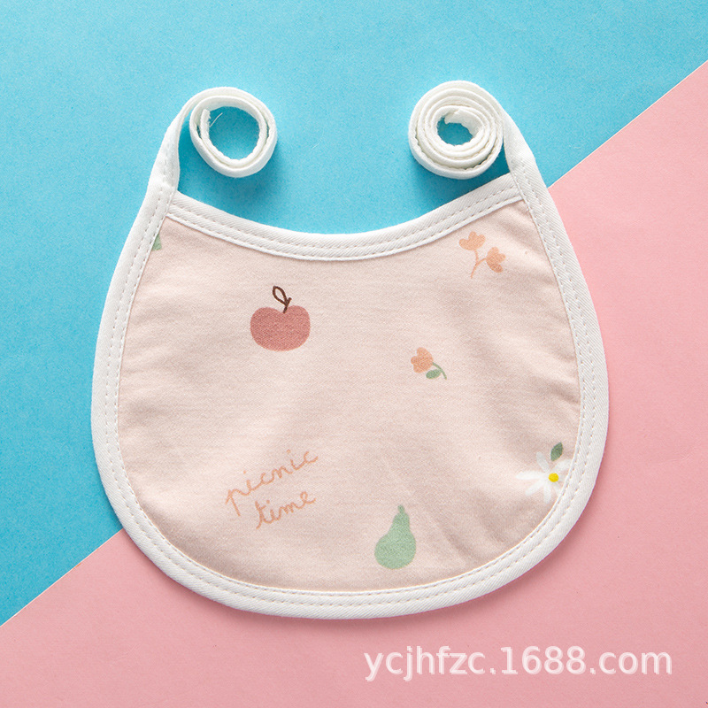 Bebé con cordones a prueba de agua babero recién nacido suministros bebé con cordones bebé babero de algodón