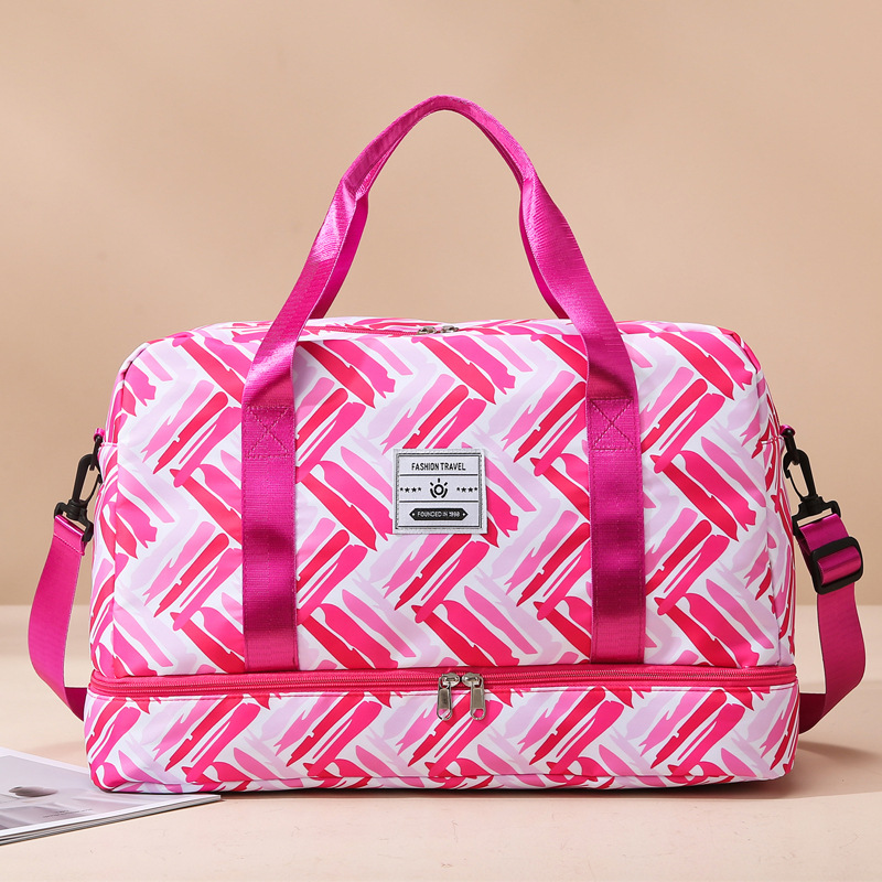Comercio exterior al por mayor nueva bolsa de viaje portátil de gran capacidad de corta distancia almacenamiento separado en seco y húmedo bolsa de gimnasio de yoga bolsa de equipaje