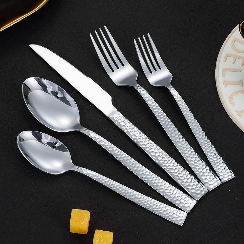 (Cross-border trading), with a forged pattern tableware stainless steel, set, Amazon