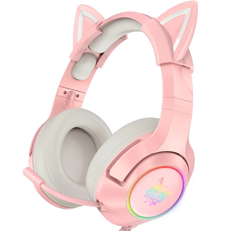 Customized Onikuma K9 Pink Cat Ear 7.1 Virtual Surround Sound Gaming Headset Customized Onikuma K9 Pink Cat Ear 7.1 Virtual Surround Sound Gaming Headset