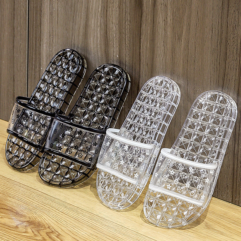 Transparent Crystal Parent-Child Slippers Men's Summer Simple Home Indoor Classic Fashionable Lightweight Household Women's Fashionable One-word Sandals