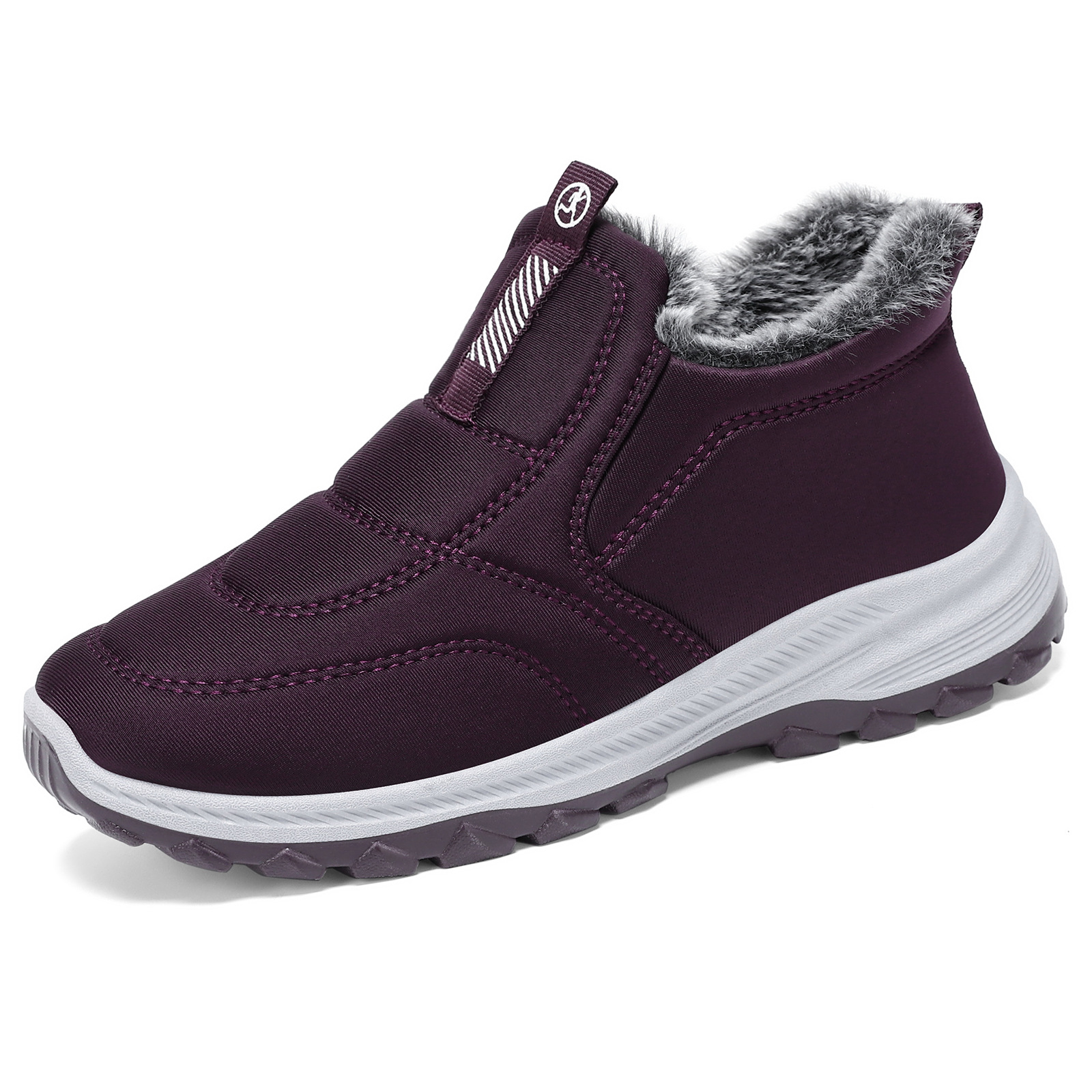 Zapatos de algodón de invierno para hombre, botas de algodón de gran tamaño con forro polar, botas cortas cálidas y gruesas, botas para caminar para parejas, botas para la nieve al aire libre.