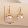 Retro earrings from pearl, 2020 years, french style