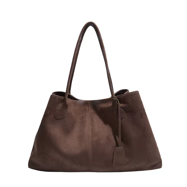 Suede Bag Women's 2025 New Trendy Autumn and Winter Retro Shoulder Bag Large Capacity Commuter Tote Bag