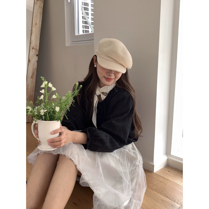 高品质~拉菲镂空平顶帽子女新款夏季礼帽|undefined