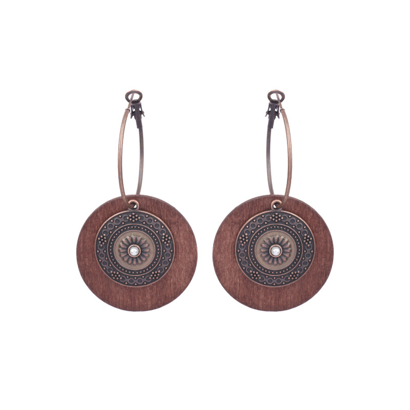 Pendientes de madera de estilo étnico pendientes de borla tejida a mano en forma de gota Vintage para mujer transfronteriza Amazon Nueva joyería de oreja