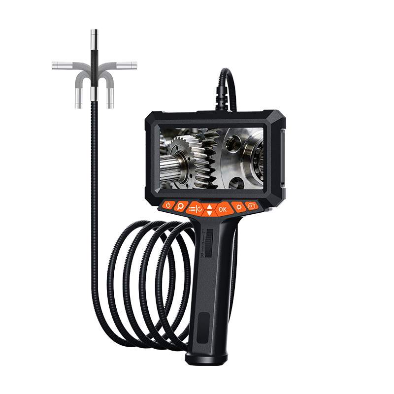 360-Degree Rotating High-Definition 5-Inch Large Screen Directional LED Lens Endoscope Waterproof Pipe Detection Industrial Endoscope