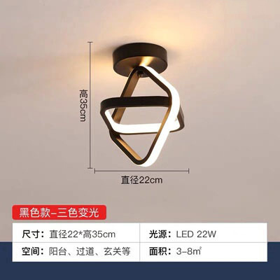 Luces de pasillo, luces del vestíbulo de entrada, luces de hierro forjado para escaleras, luces LED de techo para el guardarropa, luces de balcón, lámparas Zhongshan image 20