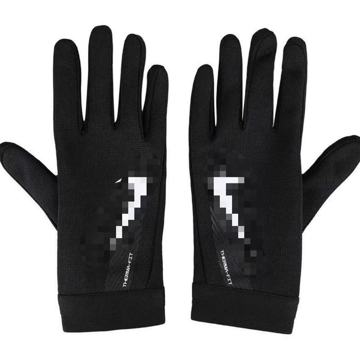 Men's Football Gloves with Particle Velvet to Keep Warm, Non-Slip Particles on the Palm of the Hand, Touch Screen Goalkeeper