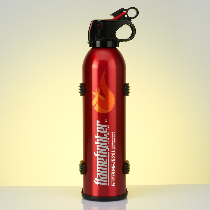 Mini Portable Flame Warrior Car-Mounted Dry Powder Fire Extinguisher, Five Colors, 600g Large Flame, for Car and Home Use