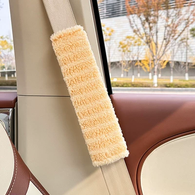 Car tissue box/set | Tissue Bag Hanging Type - moon-velvet-striped-shoulder-pads-yellow