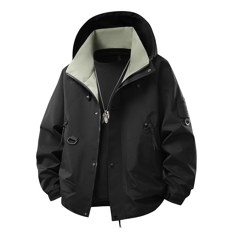 Couple's Windproof and Waterproof Cross-Border Spring and Autumn Outdoor Jacket, Fashionable Versatile Trendy Hooded Sports Coat Couple's Windproof and Waterproof Cross-Border Spring and Autumn Outdoor Jacket, Fashionable Versatile Trendy Hooded Sports Coat