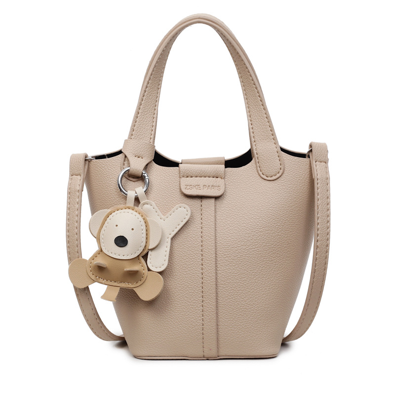 2025 nuevo bolso de nicho bolso de cubo con patrón de lichi bolso de canasta de verduras de alta calidad bolso de hombro bolso de mensajero de moda