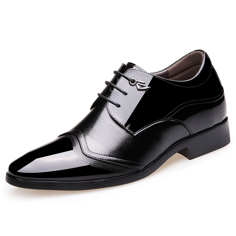 Dress Shoes, Classic English Style Leather, 6–8 cm Height Increase, Sizes 37–44
