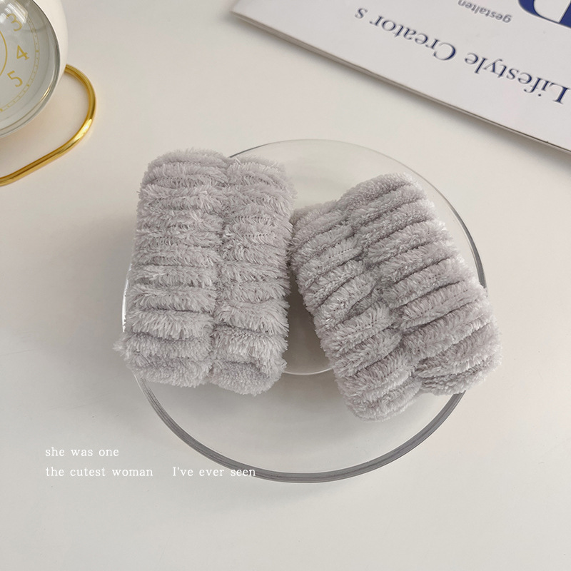 Lavar la cara correa de muñeca artefacto de absorción de agua pelúcia cabello cordón de cabeza de doble uso toalla de mano a prueba de humedad cabello para lavar anillo de cabello especial