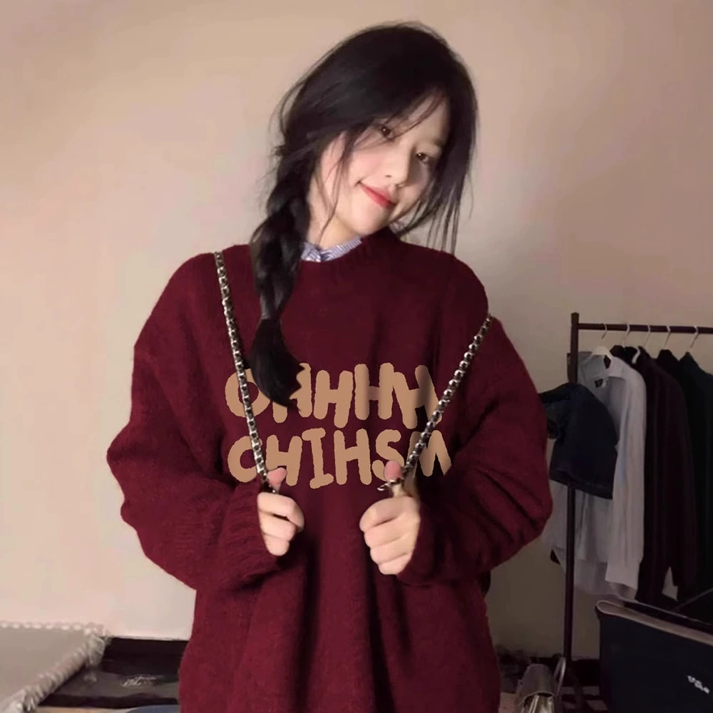 Продвинуто чувство носить нежный ветер молоко fufu мягкий клейкий большой размер свободный осенью и зимой