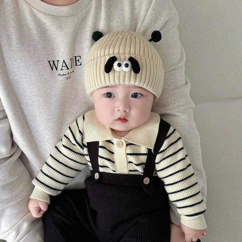 宝宝帽子秋冬季可爱超萌针织毛线帽保暖加厚新生婴幼儿宝宝套头帽|undefined