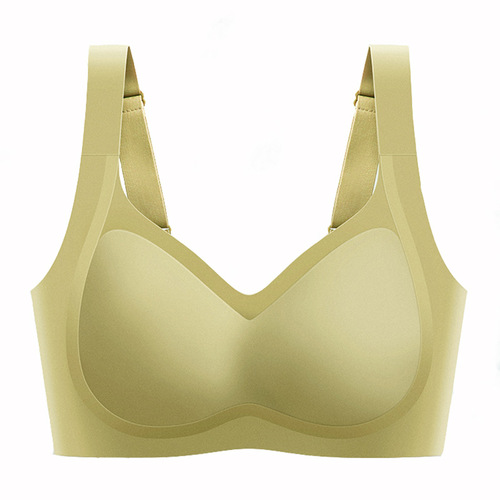 Heavy industry dream time anti-gravity bra fixed cup soft support wide shoulder straps seamless underwear women summer big breasts appear smaller