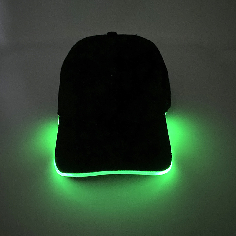 Gorra LED de Amazon, gorra de béisbol luminosa, gorra para exteriores con protección solar, gorra de pico de pato con protección solar, gorra LED de colores cambiantes