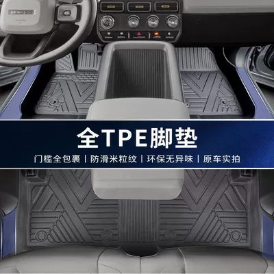 Chery Icarv23 Floor Mats Tpe Surround Icar Threshold V23 Special Floor Mats Car Supplies New (Universal Foot Pad) - single-layer-tpe-upgrade-package-threshold-icar-v23-25-models-thickened-rice-grain-pattern