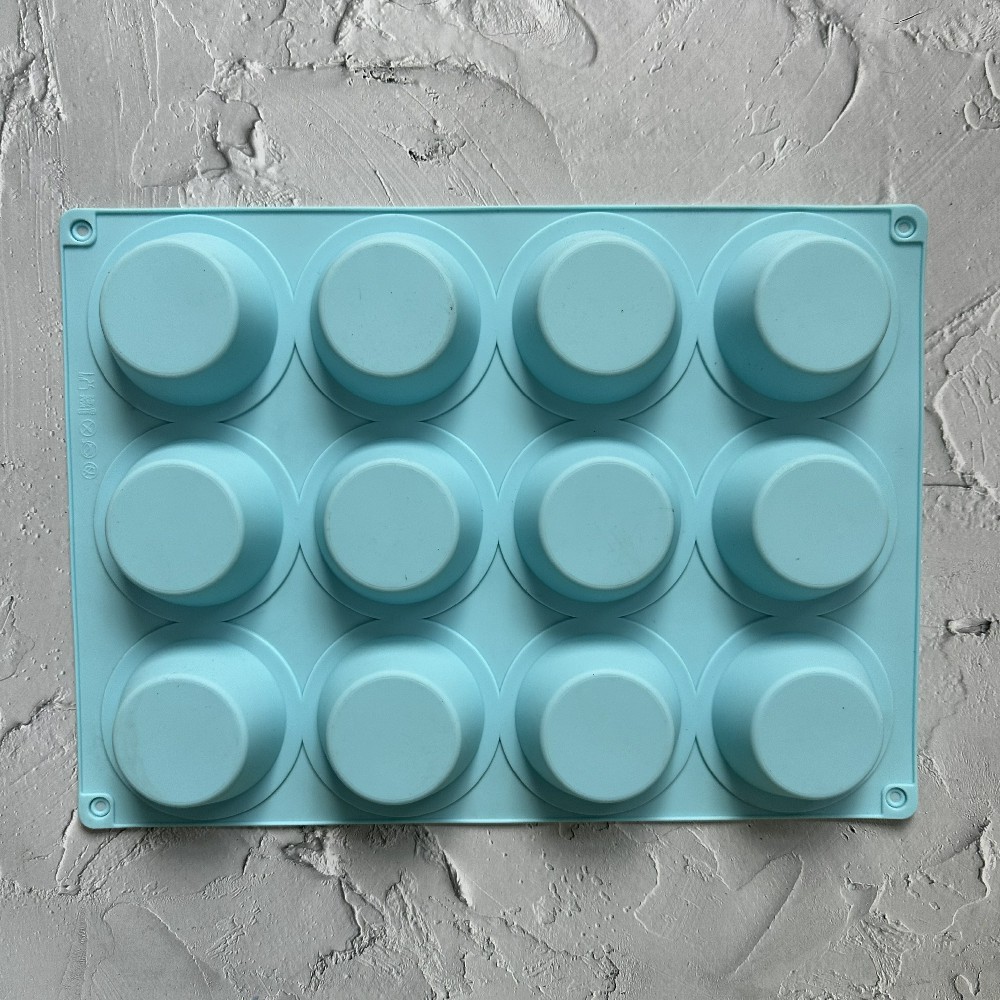 12 con fondo plano redondo 181 molde de silicona pastel helado pudín molde de postre jabón utensilios