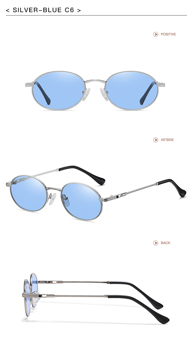 65g Weight Full Frame Glasses Structure Sunglasses Classification Ac, UV400 Protection Lens Material Oval Frame Glasses Style Outdoor, Travel, Fishing Occasion Solid Color Pattern All Seasons Season Unisex Gender Oval Design Retro, Vintage Style, Sweet Style Retro Vintage Style Sweet Solid Color Ac UV400 Protection Oval Frame Oval Full Frame Women's Sunglasses 11