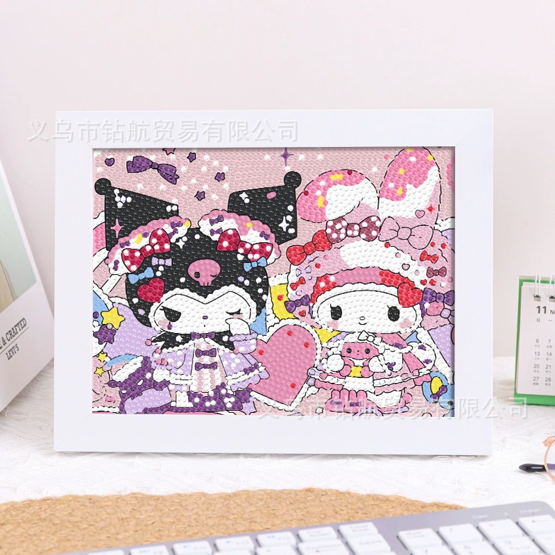 Kuromi алмазная живопись Sanrio детский handmade diy алмазная наклейка студенты полная алмазная мозаика живопись подарок оптом