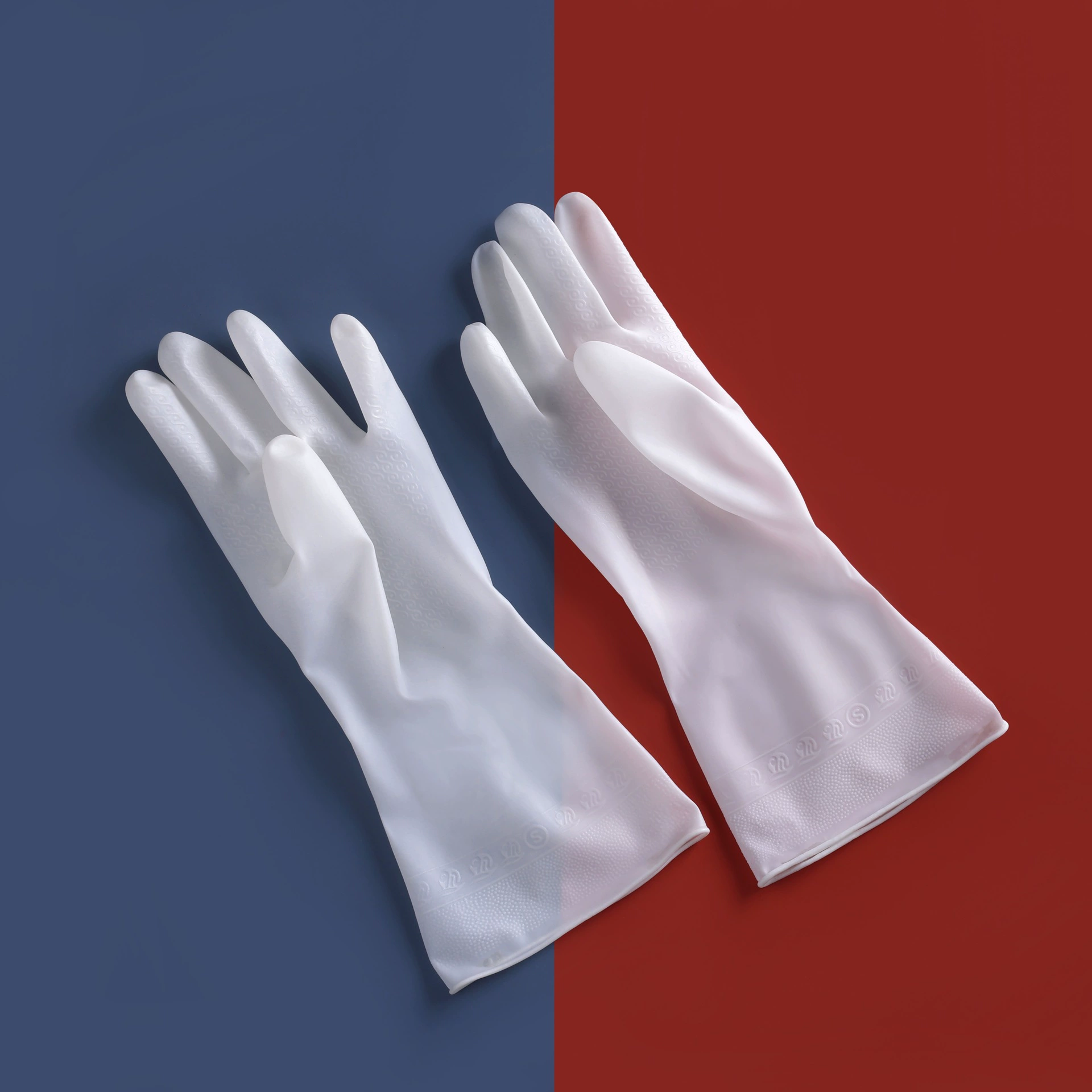Прочная водостойкая белая перчатка PVC