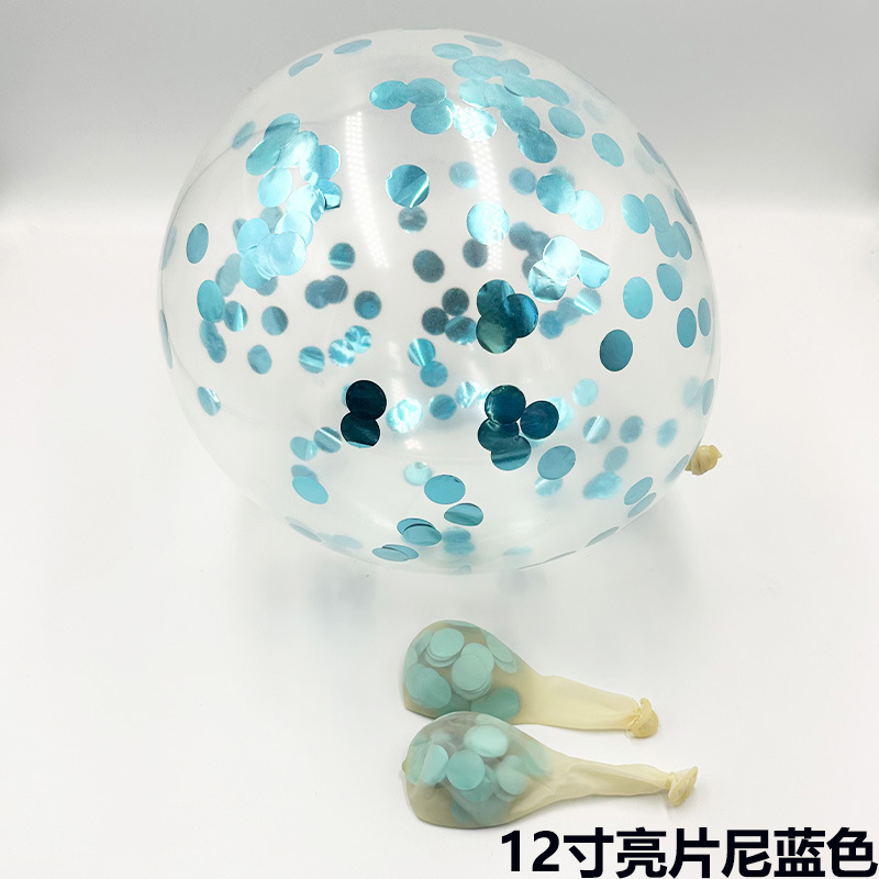 12 pulgadas globo de sequilla decoración de látex transparente globo de papel de decoración de boda fiesta de cumpleaños al por mayor