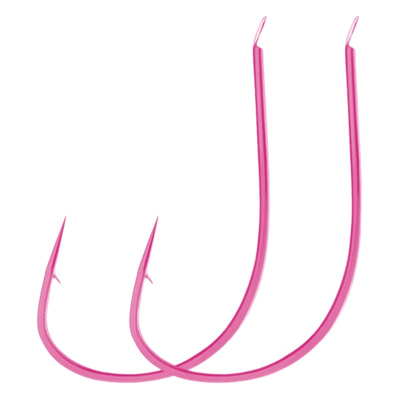 Pink diamond stream flat barbed fishhook explosion hook bionic string hook bulk fishhook fishing gear wholesale