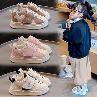 Girls' White Shoes 2025 New Autum Kidsren's Fashion Sneakers Girls Sports Student Version Non-Slip Elastic Kidsren's Shoes