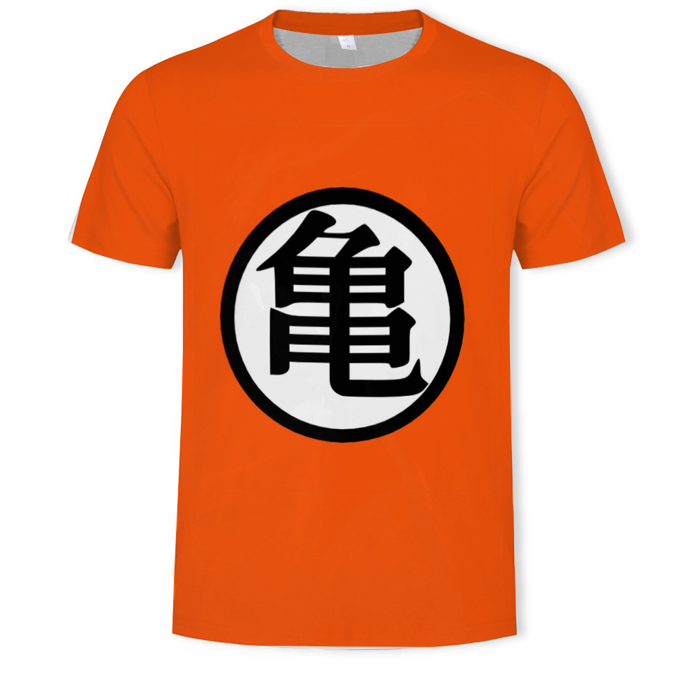 Nuevo producto AliExpress estilo explosivo tendencia super fuego anime serie Dragon Ball camiseta hombre impresión digital 3D dibujos animados europeos y americanos