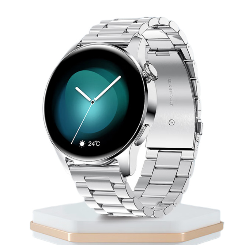 W3 실버 대나무 스틸 시계줄(자기 충전)