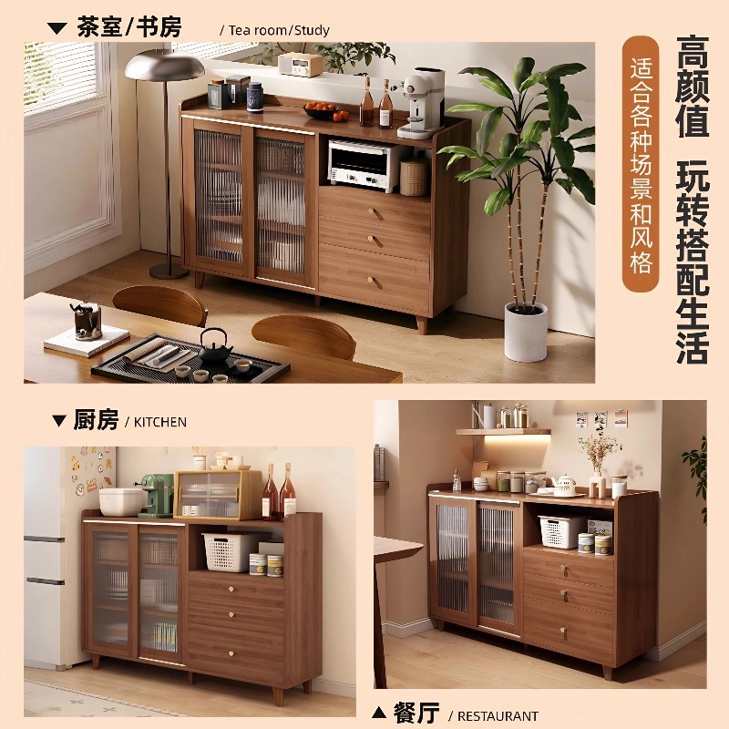 Gabinete de té, armario de comedor, sala de estar contra la pared, armario de almacenamiento doméstico, armario de almacenamiento de artículos diversos, sala de té de estilo medieval chino