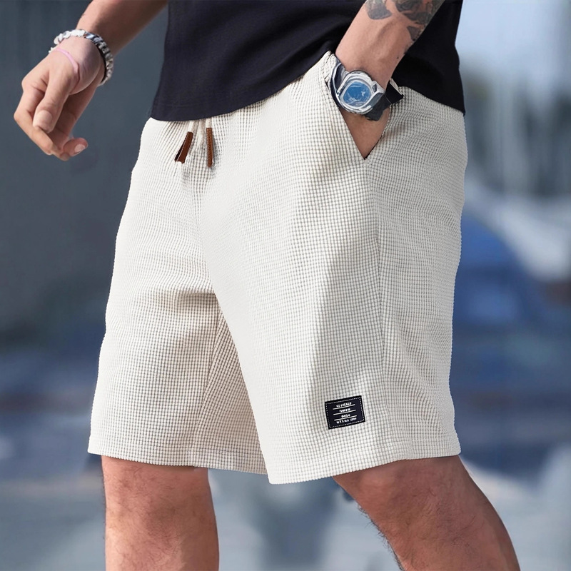 Cross-Border European and American Men's Casual Sports Shorts Summer Versatile Men's Large Size Loose Five-Point Pants Pineapple Plaid Shorts for Men