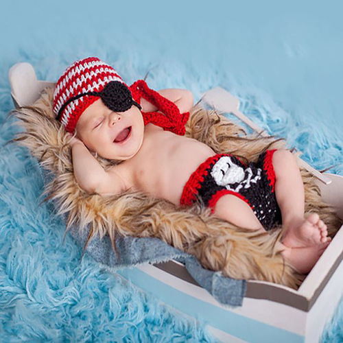 Cross-border e-commerce newborn photography clothing baby wearing suit infant handmade knitting cartoon animal style children's clothing