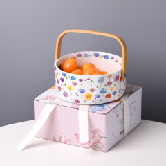 オリジナルのコクリコ美人陶磁器果物バスケット客間収納果物バスケット家庭用開業プレゼントプレゼントギフトボックス包装