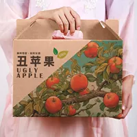 Гадкий яблочный подарочный ящик Полноцветная печать Red Fuji Red Star Cerefly Cerear Сердце крафт-бумага 3 ~ 10 кг напечатанная коробка 75