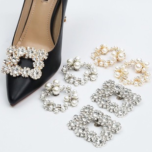 Rhinestone shoe buckle detachable wedding daily commute high-end fashion