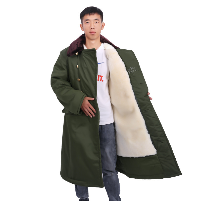 밀리터리 그린 단발머리 - 노출된 양모