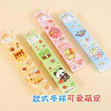 卡通可爱铅笔10支盒装小学生儿童HB铅笔带橡皮头文具学习用品批发