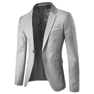 Autumn 2023 New Men's Casual Korean Style Solid Color Suit for Teenagers Fashion Men's Slim Fit Outer