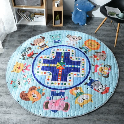 Avtomobil döşəmə paspasları | Mat Round Outing Kidsren Cartoon - animal-flying-chess-15-m-diameter-round-storage-mat