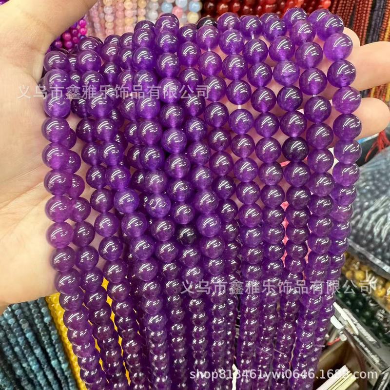 厂家直供彩色玉髓晴水和田玉髓散珠子蓝水翡翠圆珠diy配件半成品|undefined