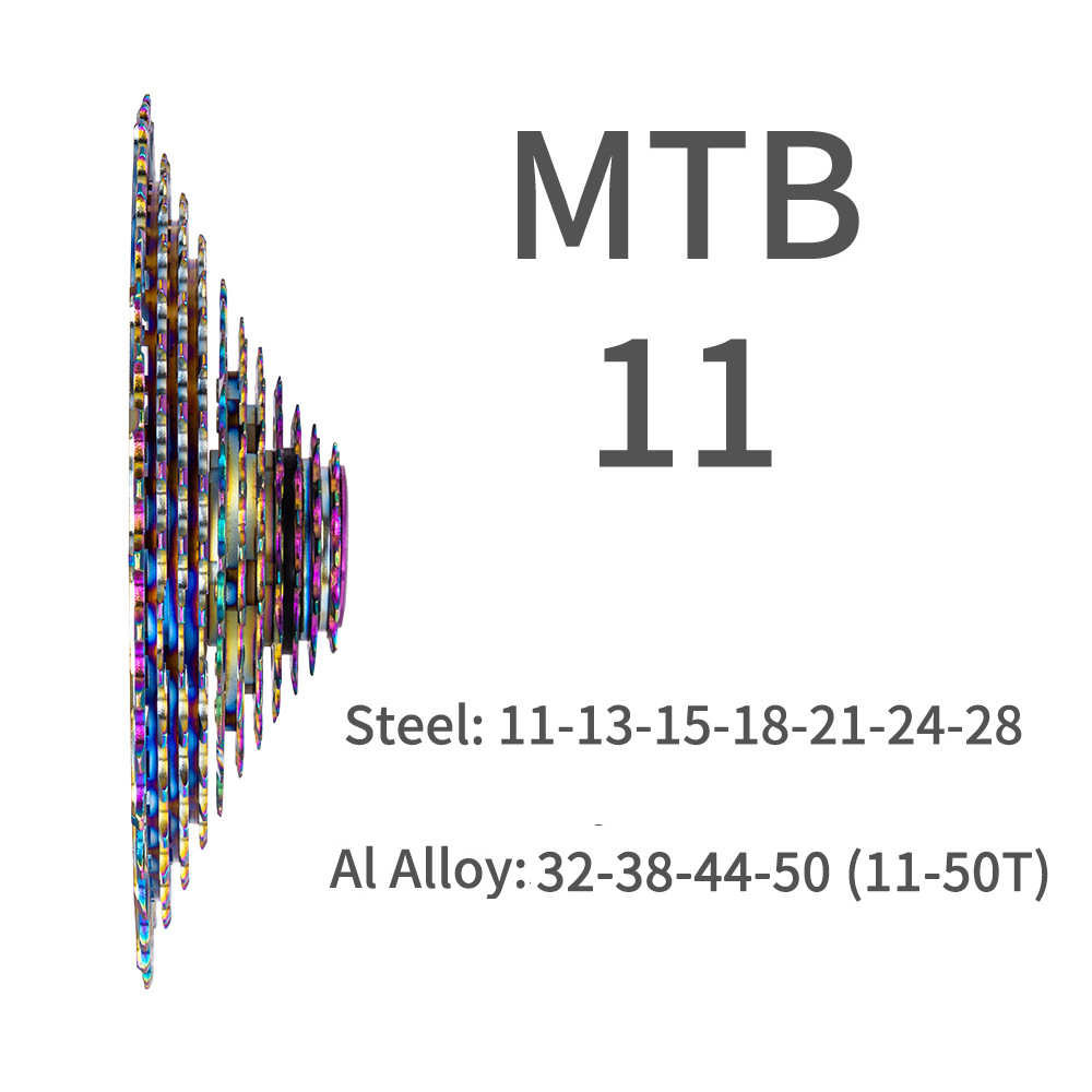 Volante de tarjeta de bicicleta de montaña ZTTO 11 velocidades 11-50T volante de color ultraligero velocidad variable piñón Talun