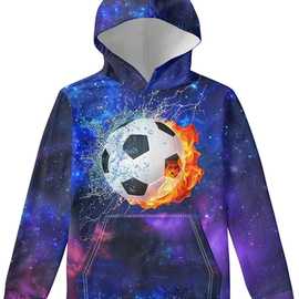 卫衣童装秋冬2022新款宽松创意图片设计印花足球熊猫街头跨境