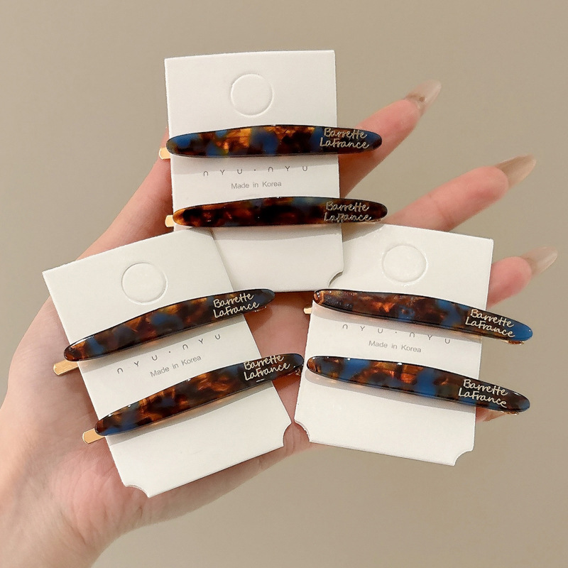 Sensación de alto nivel, pinza simple de ácido acético, pinza lateral, pinza lateral, pinza de flequillo lateral, temperamento exquisito, pinza de pico de pato, accesorios para el cabello